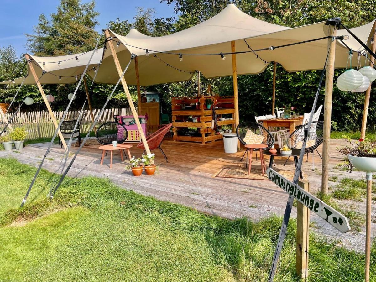 Wereldse Bell Tenten Met Alpaca'S Paasloo Exterior photo